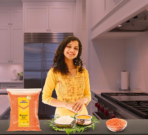 Image of Rani Masoor Dal (Indian Red Lentils) Split Gram 128oz (8lbs) 3.63kg x Pack of 5 (Total 40lbs) Bulk ~ All Natural | Gluten Friendly | NON-GMO | Kosher | Vegan | Indian Origin
