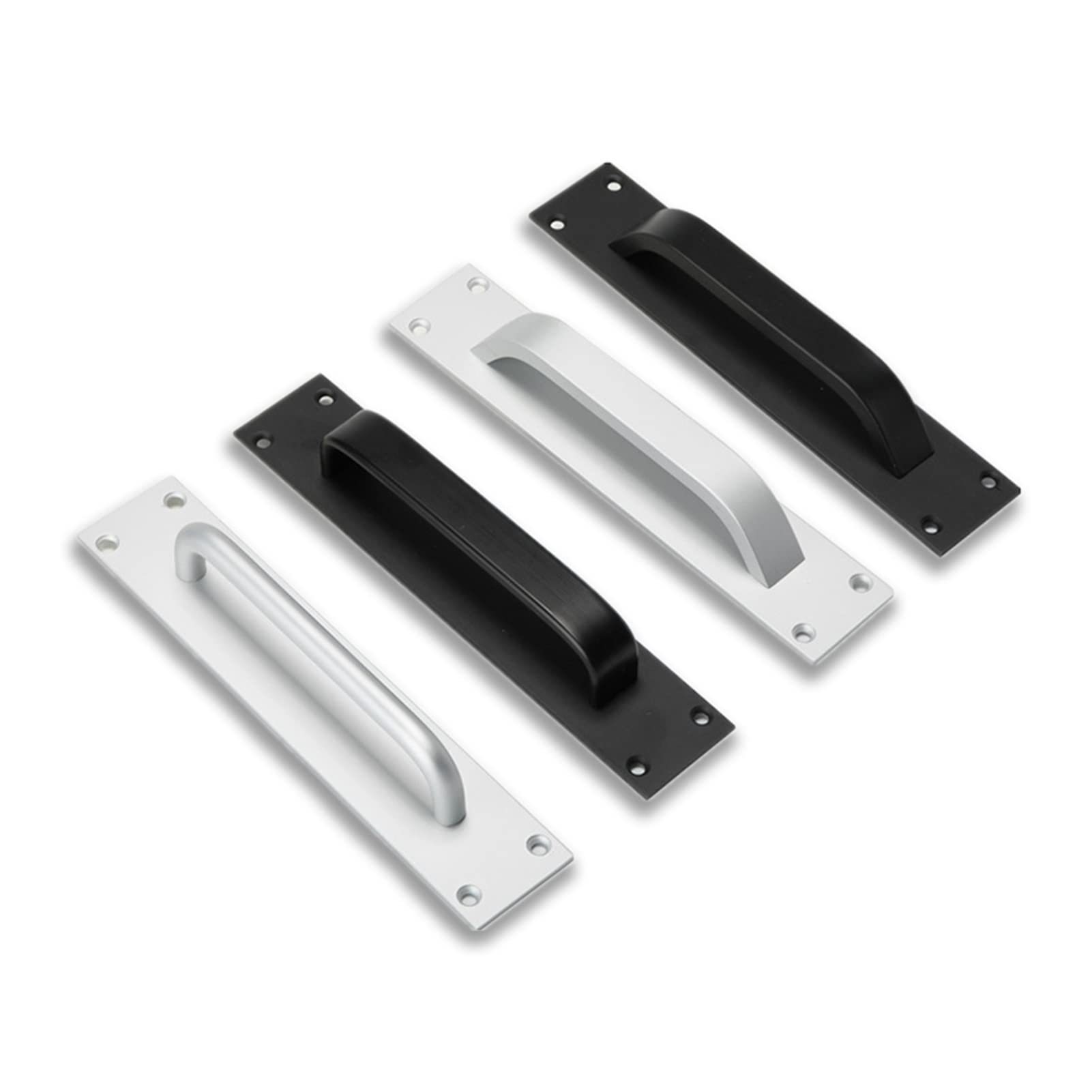 MELPHI Door handle Aluminum Alloy Black Door Handle Balcony Bedroom Kitchen Door Handle Silver White Furniture Handle Door Hardware (Color : 5705 Silver)