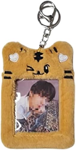 Soporte para tarjeta fotográfica de felpa con forma de animal para Kpop Idol, identificación con foto, tarjeta de estudiante, tarjeta, tarjeta de