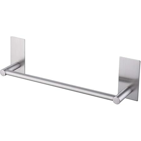 Amazon Brand - Umi Toallero 30cm Toalleros de Baño sin Taladro Pared Barra Adhesiva Baño Acero Inoxidable SUS304 Superficie Cepillada, A7000S30-2