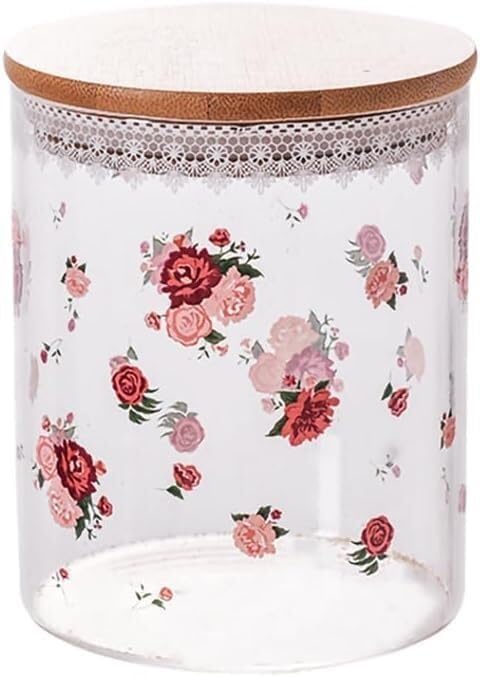 Réservoir de pot de nourriture en verre rose pour un rituel café matinal