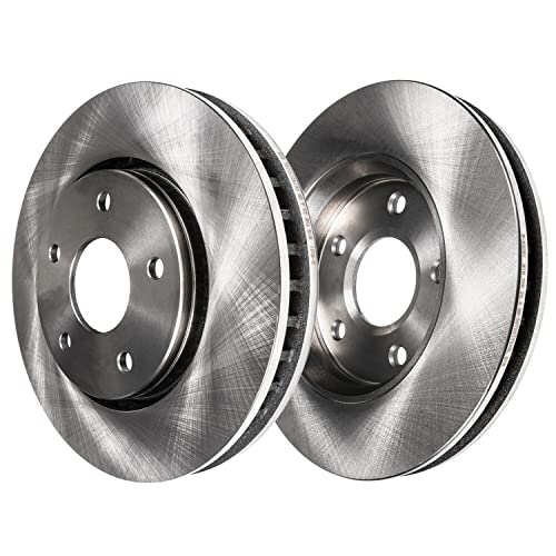 Image of Detroit Axle - Front Brake Kit for Chevrolet Malibu Pontiac G6 Saturn Aura, Disc Brakes Rotors Ceramic Brake Pads Wheel Lug Nuts Replacement: 11.65'' inch Front Rotor