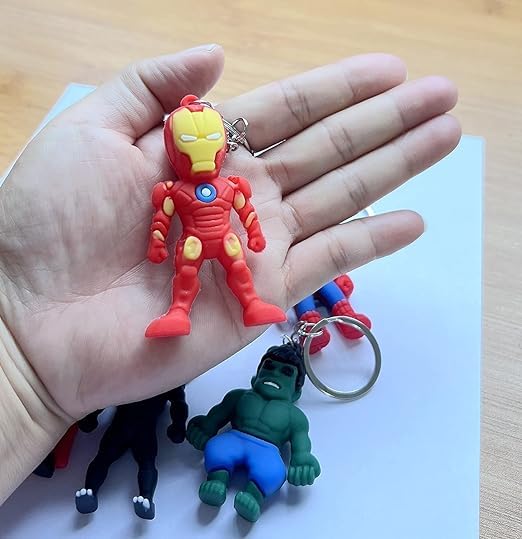 GlimpseRubber Cartoon keychains for bike and car keys, school kids (Lightweight, Rubber material)