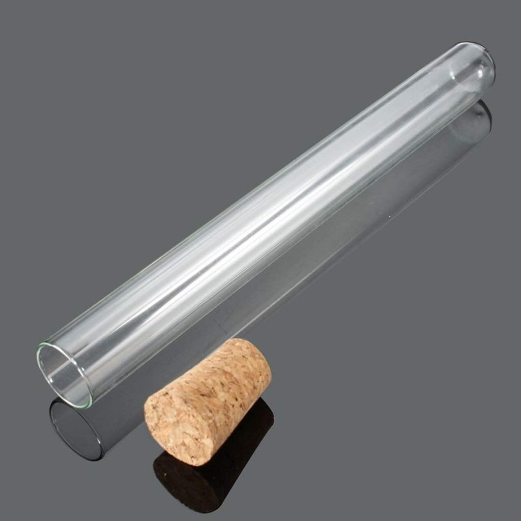 BATLAM kleine Reagenzgläser, 10 Stück/Set Laborglas-Reagenzgläser, 20 x 200 mm, mit Korkstopfen, Labor, Labor, Schule, pädagogisches Schreibwaren, einfach zu bedienen