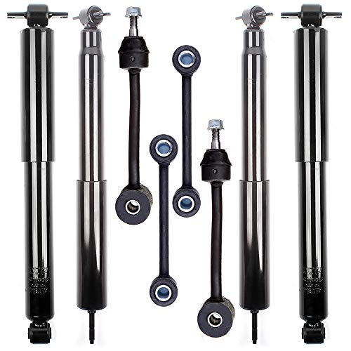 TFGCSG Struts Shock suspension kit for 1997 1998 1999 2000 2001 2002 2003 2004 2005 2006 for Jeep Wrangler Rear shock absorber Front shock absorber Stabilizer Bar Link Kit 8 Pcs, 344403 32196
