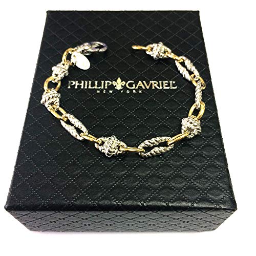 18k Yellow Gold And Sterling Silver Oval Link Bracelet, 7.5"2