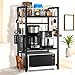 Unique Impression Expandable 3 Tier Microwave Shelf - 2 Shelves Microwave Stand For Kitchen Counter - Rack for Air fryer,Toaster and Coffee Machine - Kitchen Organiser Storage & Organisation