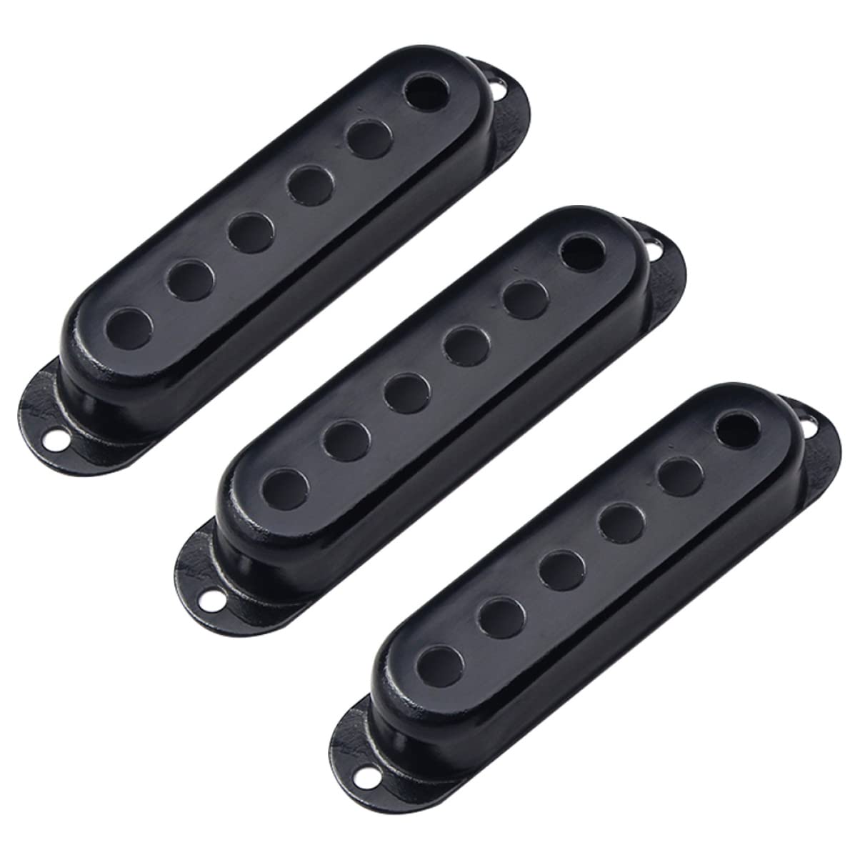 3pcs Black Copper Guitar Pickup Covers for 48/50/52mm Holes Electric Guitar Pickup Protection Shells