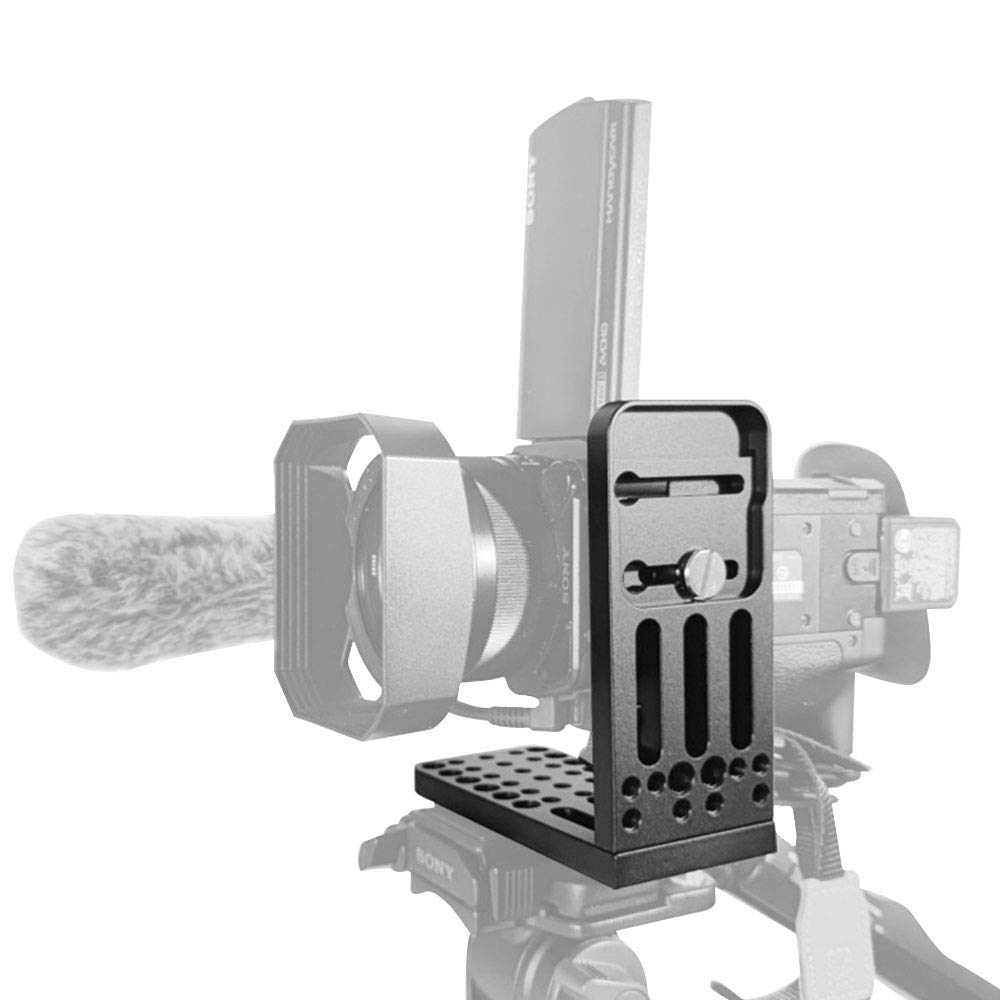 CAMVATE Platos de queso con puntos de montaje de 1/4" y 3/8" y pernos de tornillo para cámara DSLR trípode y estabilizador de cardanes