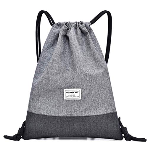 BETOY Mochila de Cuerdas Mujer Hombre Bolsas de Bolso Casual Prueba de Agua Bolsillo