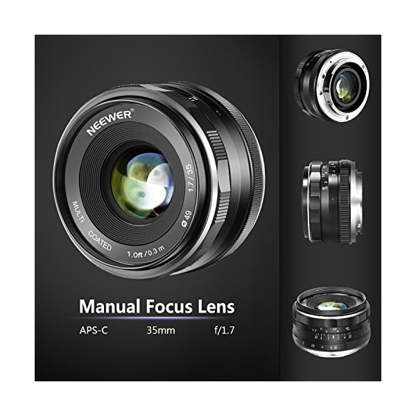 Neewer 35mm F1.7 APS-C-Objektiv mit großer Blende und manuellem Fokus Prime-Festobjektiv, kompatibel mit spiegellosen… – Bild 4
