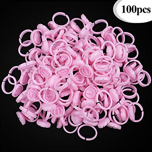 Fenshine TR 100 Pcs Lash Glue Holder Glue Ring Cups Lash Extension Volume Lashes Quick Blossom Cups thumb #6
