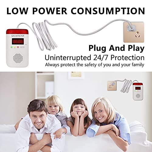 Hytong Natural Gas Detectors,Gas Leak Detector With Digital Concentration Display,Propane Methane Automatic Monitoring Leak Alarm,High Sensitivity ​​Natural Gas Leak Detection Alarm Monitor (3 Pack) #TOP5