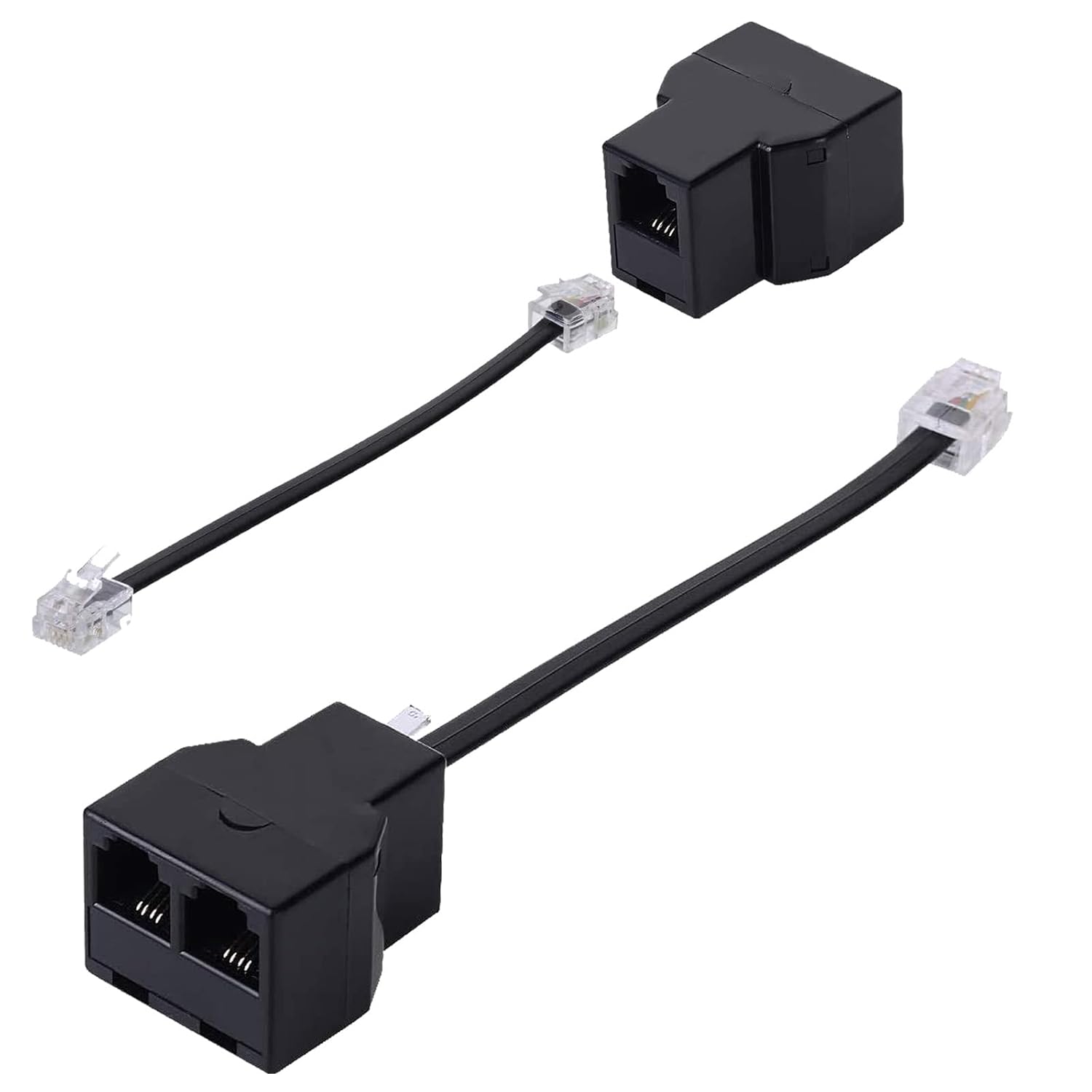 Telehone Telephone Cable Adapter,RJ11 Phone Splitter Modular