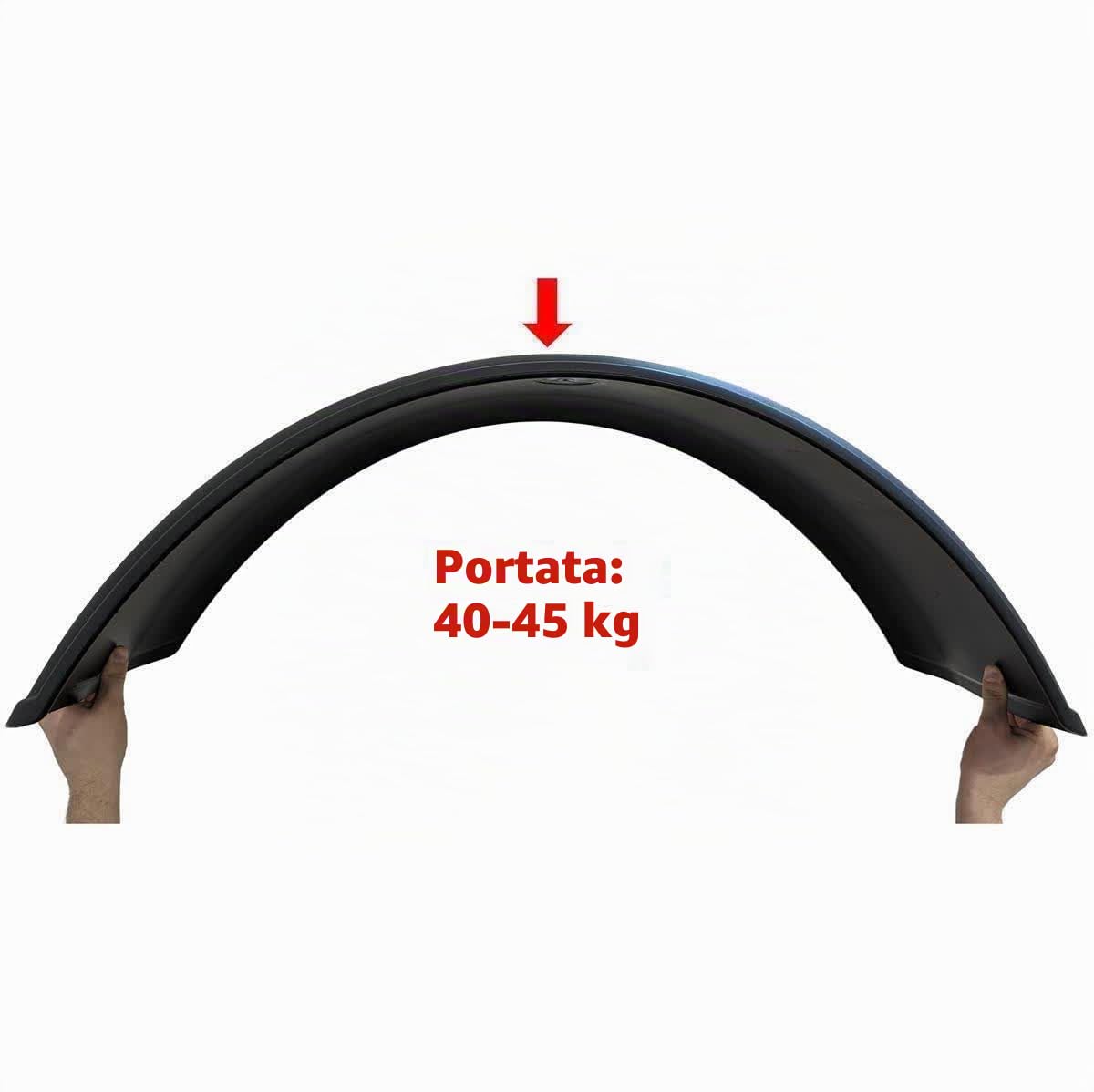 Generisch Parafango anteriore universale per trattore (gomma nera, anteriore, 230 mm x 520 mm x 900 mm)