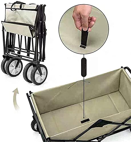 Campingwagen,zusammenklappbar,Gartenwagen,Gartenwagen,Einkaufswagen für den Außenbereich,Strandwagen mit All Terrain Rädern und Bremssystem – Bild 7