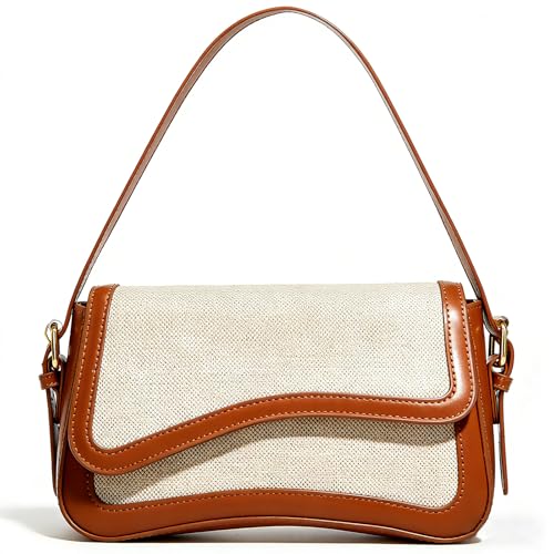 Image of Amszke Shoulder Bag for Women Y2K Crossbody Purse PU Leather Underarm Handbag 2 Adjustable Strap for Daily Commute Travel
