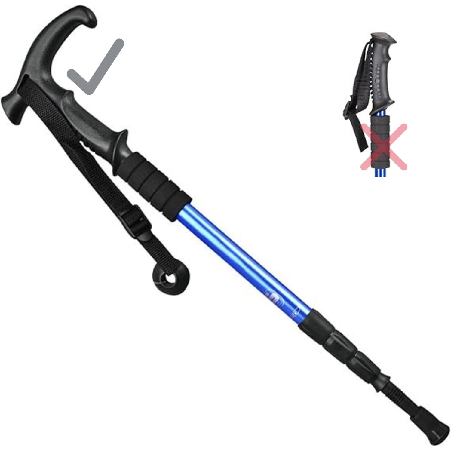 AAMATY Trekking Poles, Collapsible Lightweight Shock Absorbent Hiking Walking Sticks Adjustable Aluminum Hiking Poles for Women Men Kids, 50 Inch (B0DH4YLF95) Amazon Price History, Amazon Price Tracker