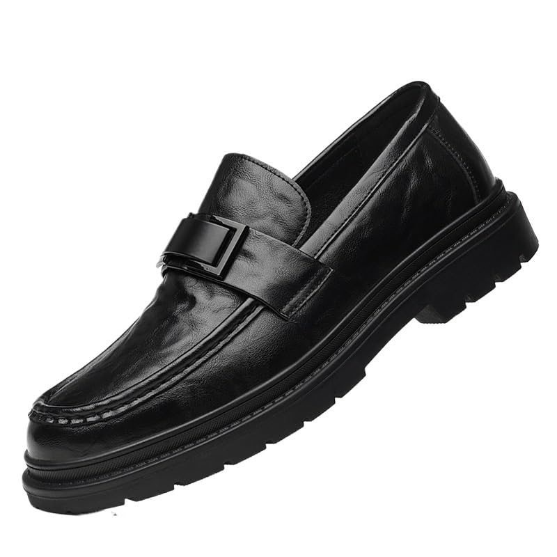 Business Oxford Shoes for Men Men's Slip on Dress Loafers Formal Shoes Mens Casual Dress Shoes Anti-Slip Low Top Non Slip Prom