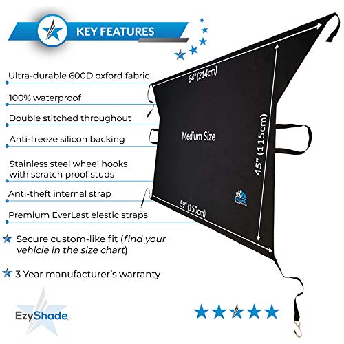 image for EzyShade Windshield Snow Cover + Bonus Item. See Size-Chart with Your 