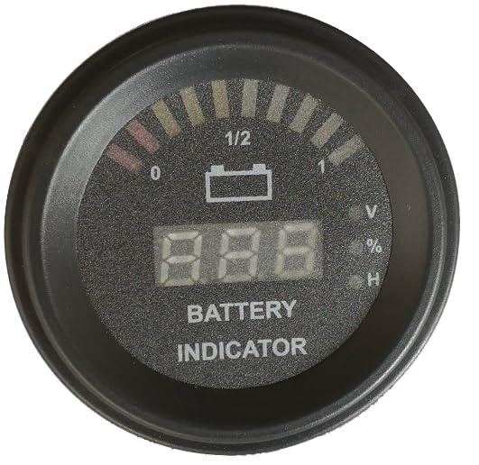 Round 12 Lead 24 Power Display Meter FSRS-485 Custom Communication 48V60V Indicator