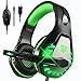 Cascos Gaming para PS4 PS5 Xbox One Nintendo Switch Laptop PC, DIWUER Auriculares Gaming con Microfono con Sonido Envolvente y Cancelación de Ruido, 3.5mm Jack y Luz LED