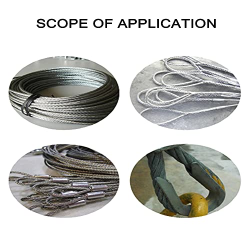 Zhioudz 30 Pezzi in Acciaio Inox 304 per Fune