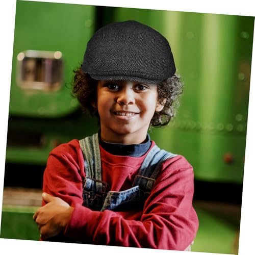 Boys Newsboy Cap Boy Girl Herringbone Flat Hat Classic Vintage Style Soft Breathable Material Versatile for Seasons for Casual Formal Outfits Multi4