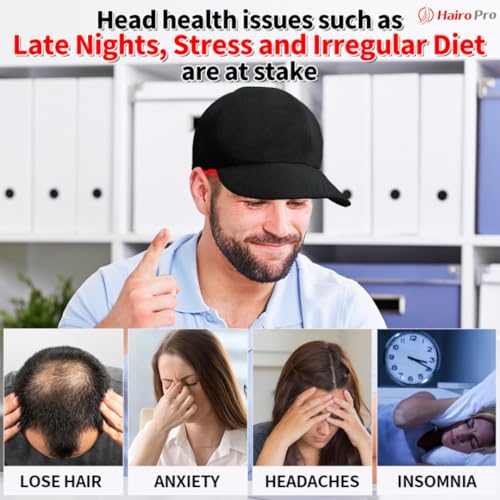 Image of Hairo Pro Red Light Therapy Cap with 180 Medical-Grade LEDs for Hair Growth - Professional 660nm , 850nm and 940nm Infrared Light Therapy cap - Dormant Follicles Stimulator for Men & Women - Hair Regrowth Treatment