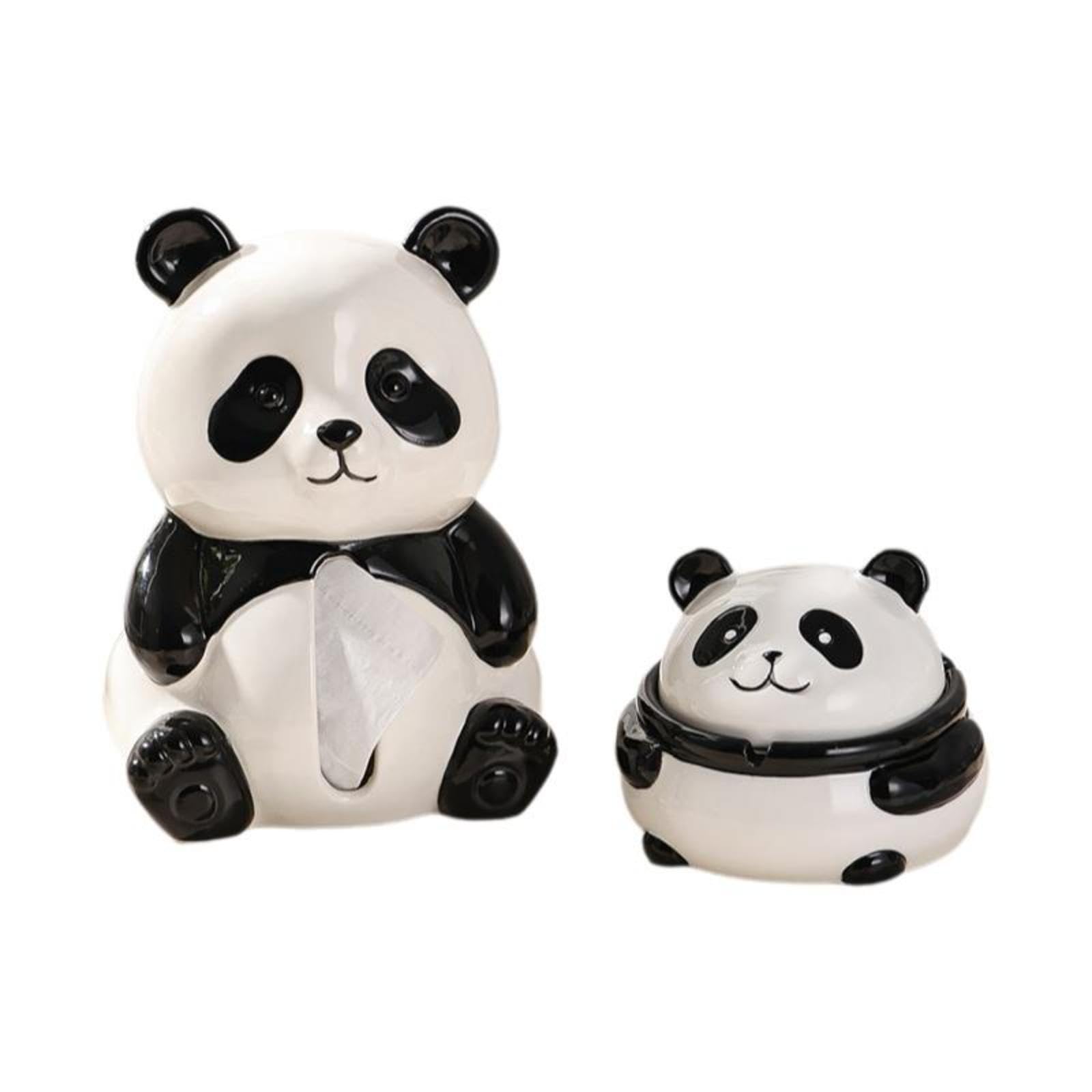 Panda Ashtray, Ceramic with Lid, Cute Decor, Dustproof, Home Office ChubbyTB+Ashtray-image-36