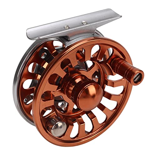 Alomejor Fly Fishing Reel Efficient Braking 3 Bearings 2 Colors Adjustment CNC Processing 3/4 Fly Reel for Outdoor Fishing