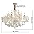 Durahonn Clear Crystal Chandelier, K9 Crystal 18 Lights, E12 Bulbs, Modern Ceiling Lamp for Living Room, Bedroom, Dining Room, UL-Listed, Easy to Install (18-Light)