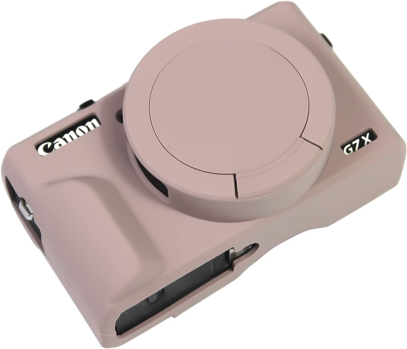 Case for Canon Powershot G7 X Mark III Digital Camera, Soft Silicone Protective Cover with Removable Lens Cover for Canon Powershot G7X Mark III DSLR Camera(Grey)