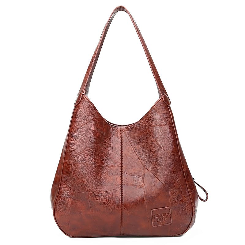 CHENXIAOHONG Bolsa Feminina de Ombro Grande em Couro PU, Bolsa Sacola Elegante e Leve para o Dia a Dia, Bolsa de Mão ou Tiracolo Estilo Tote para Faculdade (Marrom)