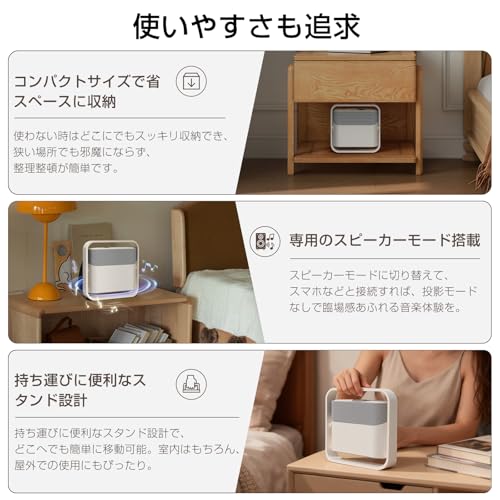 undefined 【Netflix公式ライセンス取得済み】 JUUE プロジェクター 家庭用 【オートフォーカス&高輝度1500ANSI&自動台形補正】リアル1080P HDR10+ 4K対応 プロジェクター AIパーソナライズ 20WDoIby対応 双方向Bluetooth5.4/WiFi6/HDMI ARC接続 家庭用Projector 障害物自動回避 スタンド一体型 密閉防塵設計 静音 モバイルプロジェクター の商品画像 6