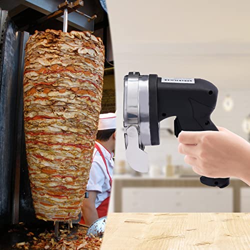 DNYSYSJ 80W Electric Shawarma Knife with Round Blade, Electric Turkish Kebab SlicerGyro Cutter Hand Held Electric Shawarma Cutter Kebab Meat Slicer Electric Kebab Knife for Lamb, Pork and Chicken