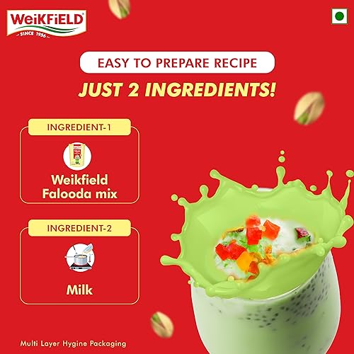 Image of Weikfield Kesar Pista Falooda Mix, 200 g (Pack of 4)