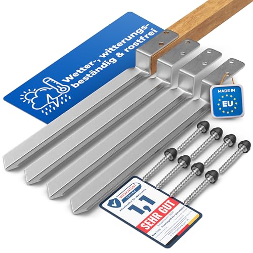 TORFIX® 4er-Set Einschlaghülse Schaukel Bodenanker Z-Form Feuerverzinkt Erdanker für Holzpfosten Bodenhülse Pfostenträger für Schaukel 50 cm inkl. 4 Schrauben (6×8) & Sicherheits Abdeckkappen TORFIX® 4er-Set Einschlaghülse Schaukel Bodenanker Z-Form Feuerverzinkt Erdanker für Holzpfosten Bodenhülse Pfostenträger für Schaukel 50 cm inkl. 4 Schrauben (6×8) & Sicherheits Abdeckkappen