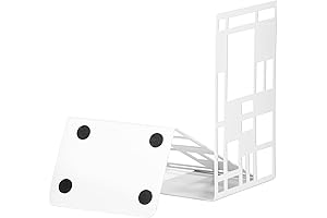 Abstract Art Metal Bookends - Decorative Book Ends for Shelves and Heavy Books