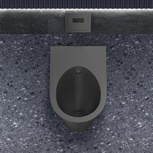 OTQEFTN Wall Mounted Sensor Urinal, 304 Stainless Steel Urinal with Automatic Flush System, Male Sanitary Ware Public Toilet Urinal, Anti-Splash Features, Space-Saving Toilet