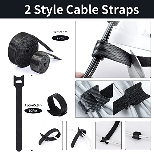 QKTYB 139 Pezzi Kit di Organizzatore di Cavi, 4