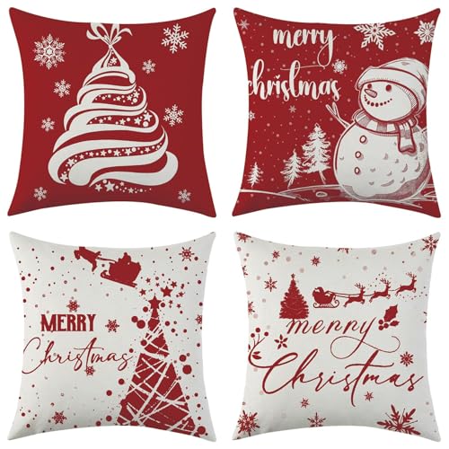 Sunshine smile Kissenbezug Weihnachten 50x50,4 Stück Kissenbezug...