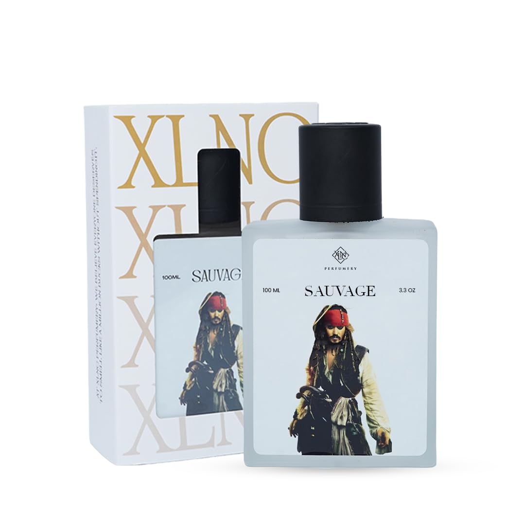 XLNC Sauvage Men's Perfume, Long-Lasting Spicy & Woody Fragrance with Pepper, Calabrian Bergamot, Lavender, Cedar Notes, Fresh Extrait de Parfum for Men, 100ml