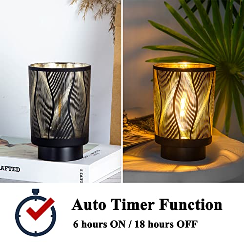Battery Powered Table Lamps Timer,Battery Operated Lamp With Led Bulb For Home Decor,Emergency Lamp For Area No Plug, Cordless Lamps For Corner/Entryway/Stairway/Bathroom/Fireplace/Hallway（Line） #TOP1
