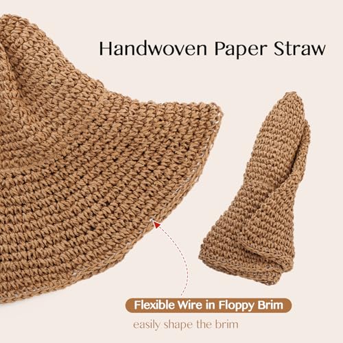 Sombrero de Sol Oweisong para Mujer Ala Ancha Plegable miniatura 4