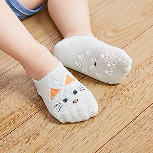 VWU Baby No Show Socks Toddler Low Cut Cotton Socks Animal 0-9T 6/10 Pack4