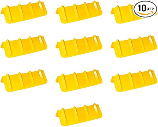 Mytee Products 10 Pack 8"x8"x36" Yellow Flatbed Corner Protector - V Shaped Edge Guard for Tie-Down Winch & Ratchet Straps - Plastic Corner Protector for Flatbed Trailer Cargo Load