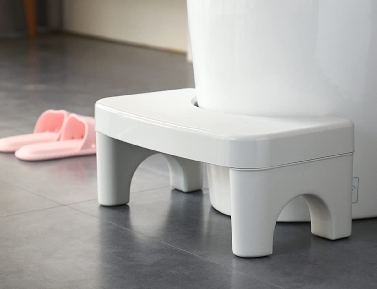 Taboret toaletowy, składany, demontowalny, do kucania na toalecie, 18 cm wysokości, bezpieczny, zdrowszy, prosta konstrukcja