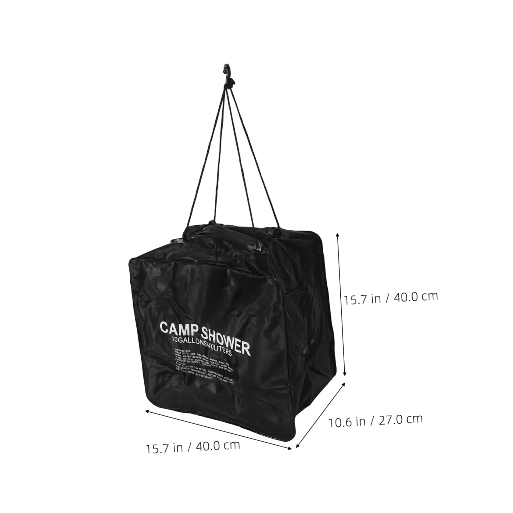 BRIGHTFUFU Solar Shower Bag for Camping Portable Outdoor Solar Heated Shower Spray Head 40l Capacity Compact Design