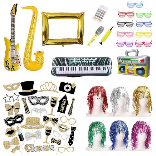 Raxfekro Atrezzo photocall Boda Accesorios Photo Booth Props Party photocall cumpleaños para Fiesta de Cumpleaños, Navidad, Boda, Auto Fotografía DIY Photo Booth Props Kit